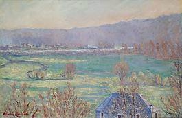Blanche Hoschede-Monet - Blue House in the Outskirts of Giverny大師畫家風(fēng)景畫靜物油畫建筑油畫裝飾畫