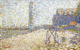 Georges Seurat - The Hospice and a Lighthouse of Honfleur, 1886大師畫(huà)家風(fēng)景畫(huà)靜物油畫(huà)建筑油畫(huà)裝飾畫(huà)