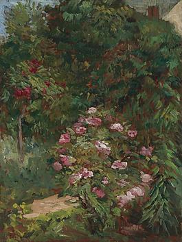 Gustave Caillebotte - The Flower Garden, 1884大師畫家風(fēng)景畫靜物油畫建筑油畫裝飾畫