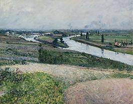 Gustave Caillebotte - The Seine at the Place of Epinay, 1888大師畫家風(fēng)景畫靜物油畫建筑油畫裝飾畫