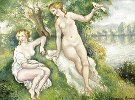 Georges Manzana-Pissarro - The Bathers大師畫家風(fēng)景畫靜物油畫建筑油畫裝飾畫