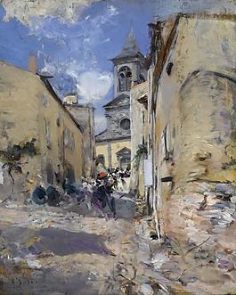Giovanni Boldini - The Church of Paese, 1885-90大師畫家風(fēng)景畫靜物油畫建筑油畫裝飾畫