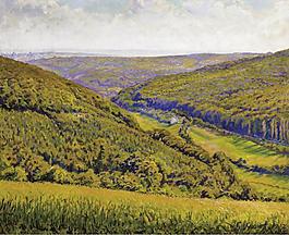 Gustave Cariot - Landscape, 1932大师画家风景画静物油画建筑油画装饰画