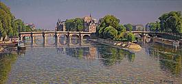 Gustave Cariot - Pont Neuf大師畫家風(fēng)景畫靜物油畫建筑油畫裝飾畫