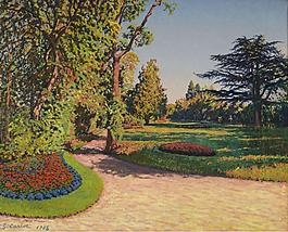 Gustave Cariot - The Garden in Summer, 1908大師畫家風(fēng)景畫靜物油畫建筑油畫裝飾畫