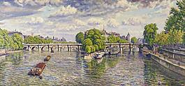 Gustave Cariot - Pont Neuf at Paris, 1941大师画家风景画静物油画建筑油画装饰画