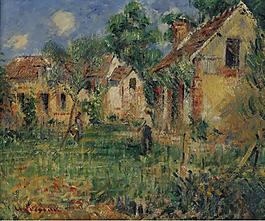 Gustave Loiseau - Small Farm in the Outskirts of Caen, 1928大師畫家風景畫靜物油畫建筑油畫裝飾畫