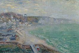 Gustave Loiseau - The Beach of Fecamp, 1925大师画家风景画静物油画建筑油画装饰画