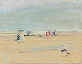 Helen Galloway McNicoll - An English Beach大師畫家風(fēng)景畫靜物油畫建筑油畫裝飾畫