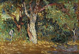 Henri Edmond Cross - Thicket with Female Nude (study)大師畫家風景畫靜物油畫建筑油畫裝飾畫