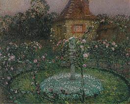 Henri Le Sidaner - The Pavillion, Gerberoy, 1909大師畫家風(fēng)景畫靜物油畫建筑油畫裝飾畫