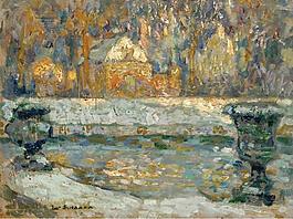 Henri Le Sidaner - The Pool of Neptune at Versailles, 1912-20大師畫家風(fēng)景畫靜物油畫建筑油畫裝飾畫