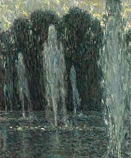 Henri le Sidaner - The Jets of Water, Versailles, 1938大師畫家風(fēng)景畫靜物油畫建筑油畫裝飾畫