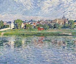 Henri Lebasque - Lagny, the Banks of Marne, 1900大師畫家風(fēng)景畫靜物油畫建筑油畫裝飾畫