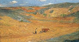 Henri Martin - The Labourer in the Narrow Gully, 1920大師畫家風景畫靜物油畫建筑油畫裝飾畫
