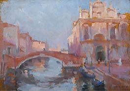 Ivan Olinsky - Santa Maria della Salute大師畫家風景畫靜物油畫建筑油畫裝飾畫