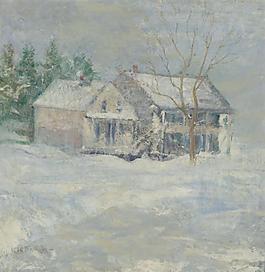 John Henry Twachtman - Brush House, Cos Cob大師畫(huà)家風(fēng)景畫(huà)靜物油畫(huà)建筑油畫(huà)裝飾畫(huà)