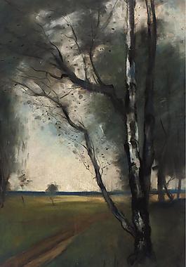 Lesser Ury - Birch Grove大師畫家風(fēng)景畫靜物油畫建筑油畫裝飾畫