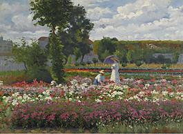 Lorand Zubriczky - In the Garden, 1911大師畫家風(fēng)景畫靜物油畫建筑油畫裝飾畫