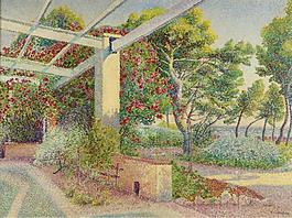 Louis Gaidan - The Arbour大师画家风景画静物油画建筑油画装饰画