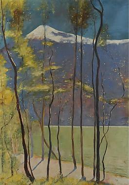 Lesser Ury - Spring on Lake Garda, 1905大師畫家風(fēng)景畫靜物油畫建筑油畫裝飾畫