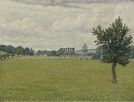 Lucien Pissarro - Plain of Thierceville, 1888大師畫家風(fēng)景畫靜物油畫建筑油畫裝飾畫