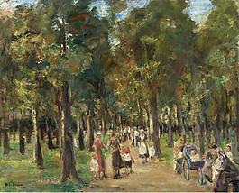Max Liebermann - Strollers in Tiergarten, 1925大师画家风景画静物油画建筑油画装饰画