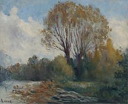 Maximilien Luce - Banks of the Seine in Autumn大師畫家風(fēng)景畫靜物油畫建筑油畫裝飾畫