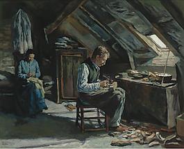Maximilien Luce - Boot-Maker on Mansarde, 1883大師畫(huà)家風(fēng)景畫(huà)靜物油畫(huà)建筑油畫(huà)裝飾畫(huà)
