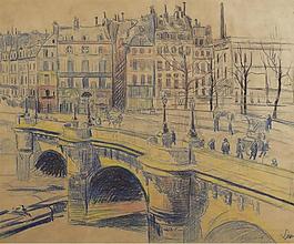 Maximilien Luce - pont Neuf and the Quay of Conti大師畫家風(fēng)景畫靜物油畫建筑油畫裝飾畫