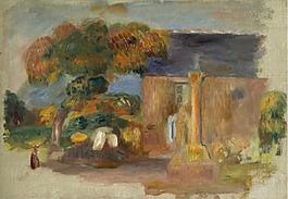 Pierre Auguste Renoir - Landscape at Bretagne, the House and the Altair, 1902大师画家风景画静物油画建筑油画装饰画