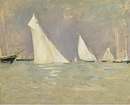 Paul Cesar Helleu - Floating Sailers at Cowes大師畫家風景畫靜物油畫建筑油畫裝飾畫