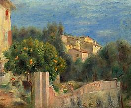 Pierre Auguste Renoir - The Artist`s House in Cagnes大師畫家風(fēng)景畫靜物油畫建筑油畫裝飾畫
