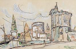 Paul Signac - The Port of La Rochelle, 1920大師畫家風(fēng)景畫靜物油畫建筑油畫裝飾畫