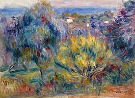 Pierre Auguste Renoir - Landscape with a View on the Sea大師畫家風(fēng)景畫靜物油畫建筑油畫裝飾畫