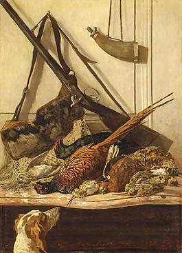 Hunting Trophy, 1862法国画家克劳德.莫奈oscar claude Monet风景油画装饰画