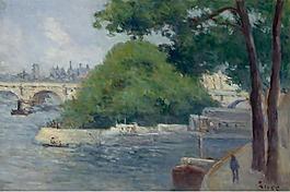 Maximilien Luce - The Banks of the Seine at Paris大師畫家風(fēng)景畫靜物油畫建筑油畫裝飾畫