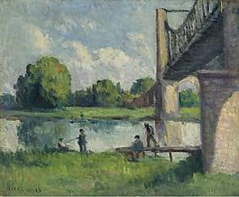 Maximilien Luce - The Bidge in the Outskirts of Angers, 1916大師畫(huà)家風(fēng)景畫(huà)靜物油畫(huà)建筑油畫(huà)裝飾畫(huà)