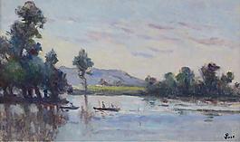 Maximilien Luce - The Riverscape大师画家风景画静物油画建筑油画装饰画