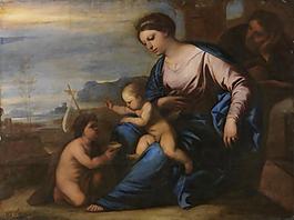 Giordano, Luca - La Sagrada Familia con San Juanito, 1675-80意大利画家卢卡焦尔达诺Fa Presto人物油画装饰画