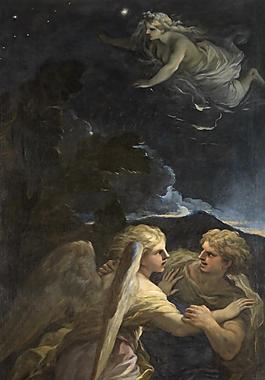 Giordano, Luca - Lucha de Jacob con el angel, Ca. 1694意大利畫(huà)家盧卡焦?fàn)栠_(dá)諾Fa Presto人物油畫(huà)裝飾畫(huà)