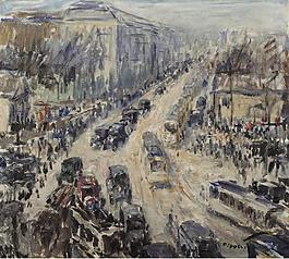 Otto Pippel - Potsdamer Platz, Berlin大師畫(huà)家風(fēng)景畫(huà)靜物油畫(huà)建筑油畫(huà)裝飾畫(huà)