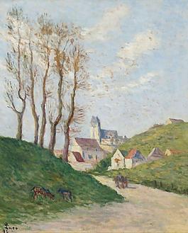 Maximilien Luce - The Road with Goats Pasturing, 1896大師畫家風(fēng)景畫靜物油畫建筑油畫裝飾畫
