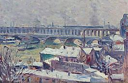 Maximilien Luce - The Seine大师画家风景画静物油画建筑油画装饰画