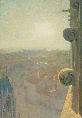 Michel Auguste Colle - Nancy, View of the Cathedral, Saint-Eprve (by the Sun), 1907大師畫家風景畫靜物油畫建筑油畫裝飾