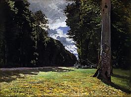 Le Pav茅 de Chailly in the Forest of Fontainebleau, 1865法國(guó)畫家克勞德.莫奈oscar claude Monet風(fēng)景油畫裝飾畫