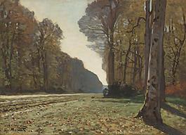 Le Pav茅 de Chailly, 1865法國(guó)畫家克勞德.莫奈oscar claude Monet風(fēng)景油畫裝飾畫