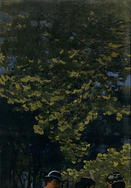 Luncheon on the Grass, Left Panel, 1865法国画家克劳德.莫奈oscar claude Monet风景油画装饰画