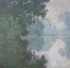 Morning on the Seine, near Giverny, 1896法國畫家克勞德.莫奈oscar claude Monet風(fēng)景油畫裝飾畫