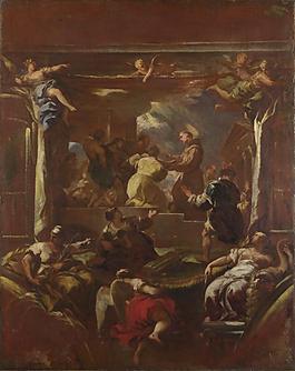 Luca Giordano - Saint Anthony of Padua restores the Foot of a Man意大利畫家盧卡焦爾達諾Fa Presto人物油畫裝飾畫